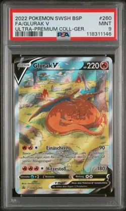 Pokemon Glurak V SWSH260 Ultra-Premium Collection PSA 9 MINT Low Pop - Image 1