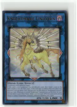 Yugioh Knightmare Unicorn BLMM-EN092 Ultra Rare NM 1st Ed - Image 1