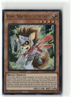 Yugioh Wonko, Noble Knight of the Forest BLMM-EN035 Ultra Rare NM 1st Ed - Image 1
