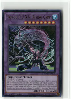 Yugioh Ukiyoe-P.U.N.K. Rising Carp BLMM-EN079 Ultra Rare NM 1st Ed - Image 1
