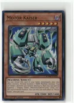Yugioh Motor Kaiser BLMM-EN028 Ultra Rare NM 1st Ed - Image 1