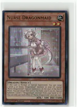 Yugioh Nurse Dragonmaid BLMM-EN054 Ultra Rare NM 1st Ed - Image 1