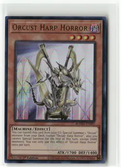 Yugioh Orcust Harp Horror BLMM-EN085 Ultra Rare NM 1st Ed - Image 1