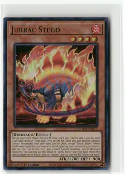Yugioh Jurrac Stego BLMM-EN017 Ultra Rare NM 1st Ed - Image 1