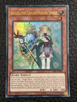 Yugioh Ikelos, The Dream Mirror Sprite RIRA-EN085 Ultra Rare 1st Edition NM - Image 1