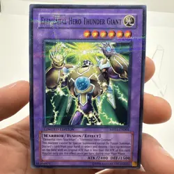 3X Yugioh Elemental Hero Thunder Giant MF01-EN001 Parallel Rare Limited - Image 2