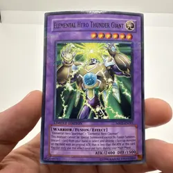 3X Yugioh Elemental Hero Thunder Giant MF01-EN001 Parallel Rare Limited - Image 4