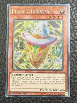 IGAS-EN001 Pikari @Ignister Secret Rare 1st Edition YuGiOh Card - Image 1