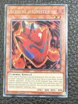 IGAS-EN004 Achichi @Ignister Secret Rare 1st Edition YuGiOh Card - Image 1