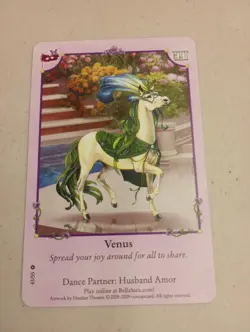 Bella Sara Bella's Ball Venus 43/55 Dance Partner Husband Amor Horse Card CCG - Image 1