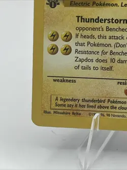 ZAPDOS 1999 Fossil 1st Edition NON-HOLO Pokemon Card #30/62 - Image 2