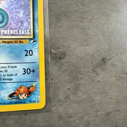 WOTC Pokemon Gym Heroes Misty's Seadra PRERELEASE Rare Holo Vintage Pokemon Card - Image 5