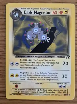 Pokemon Card Dark Magneton 28/82 Rare Team Rocket WOTC - Image 1