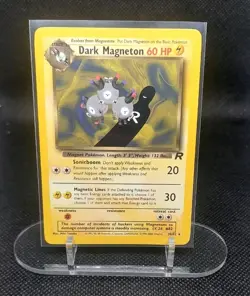 Pokemon Card Dark Magneton 28/82 Rare Team Rocket WOTC - Image 1