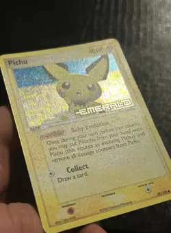 Pichu 59/106 Ex Emerald Reverse Holo Rare Pokemon Card TCG 2005 Vintage Stamped - Image 3