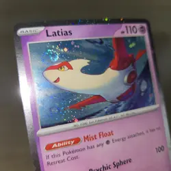 FULL SWIRL 🌀 BLEED ERROR Latias 139 Promo Cosmos Holo Pokemon Card Stellar - Image 2