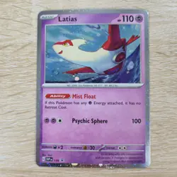 FULL SWIRL 🌀 BLEED ERROR Latias 139 Promo Cosmos Holo Pokemon Card Stellar - Image 3