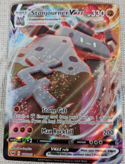 Pokemon TCG 2020 Stonjourner VMAX Sword&Shield Holo Rare Card #116/202 Near Mint - Image 1