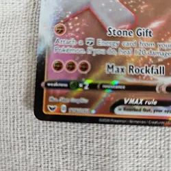 Pokemon TCG 2020 Stonjourner VMAX Sword&Shield Holo Rare Card #116/202 Near Mint - Image 5