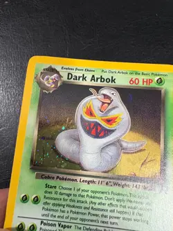Pokemon WOTC 1999 Team Rocket Dark Arbok Rare HOLO Vintage Pokemon Card NM - Image 2