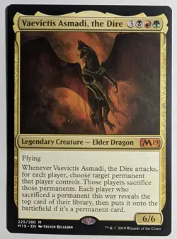 Vaevictis Asmadi, the Dire x1 M19 Core Set 2019 Magic the Gathering MTG LP/NM - Image 1