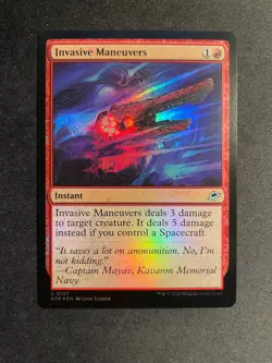 MTG Invasive Maneuvers, NM-Mint, (EOE #0137) Foil - Image 1
