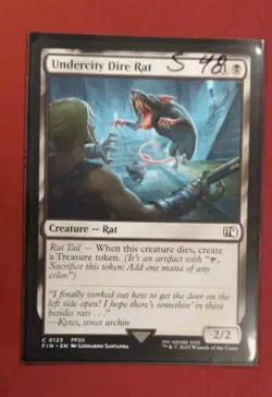 Undercity Dire Rat - 123 - FIN - NM - MTG Magic the Gathering - Image 1