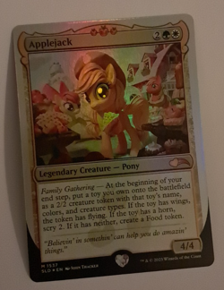 Applejack FOIL LP Secret Lair My Little Pony MTG Magic the Gathering - Image 1
