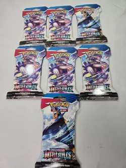 Pokemon Sword & Shield Battle Styles Sleeved Booster Packs Lot Of 7 New Sealed - Image 1