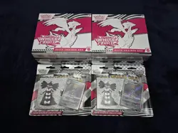 2x Pokemon Scarlet & Violet White Flare ETB & 2x White Flare Tech Sticker LOT - Image 1