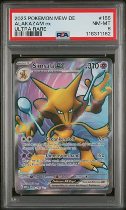 Pokemon Simsala Ex 188/165 Ultra Rare 151 PSA 8 NM-MINT Low Pop - Image 1