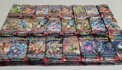 (240) Pokemon Booster Pack Lot - Obsidian Flames, Stellar Crown, Temporal Forces - Image 2