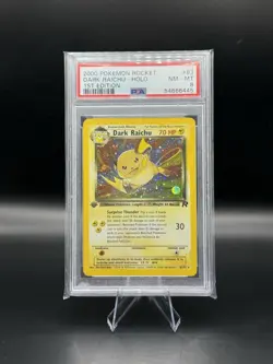 Pokemon Dark Raichu 1st Edition Holo 83/82 PSA 8 NM-MT - Image 1