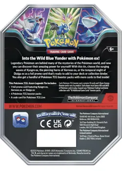 POKEMON TCG - Azure Legends Tin - Xerneas EX 2025 - Image 2