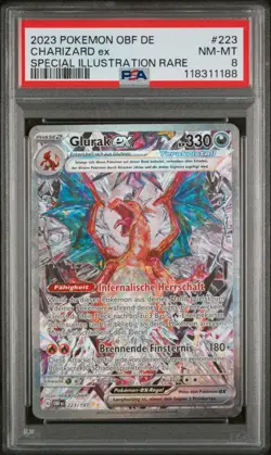 Pokemon Glurak Ex 223/197 Special Illustration Rare PSA 8 NM-MINT - Image 1