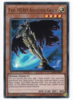 Evil HERO Adusted Gold - (LED5-EN013 - 1st Ed - Ultra Rare) - NM - Yugioh - Image 1