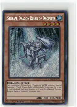 Yugioh Stream, Dragon Ruler of Droplets BLMM-EN122 Secret Rare NM 1st Ed - Image 1