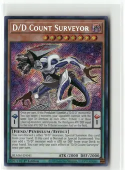Yugioh D/D Count Surveyor BLMM-EN041 Secret Rare NM 1st Ed - Image 1