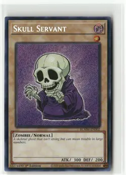 Yugioh Skull Servant BLMM-EN002 Secret Rare NM 1st Ed - Image 1