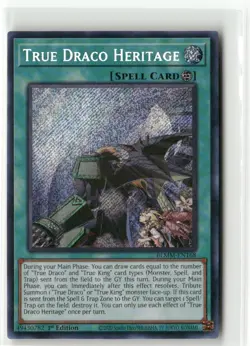 Yugioh True Draco Heritage BLMM-EN168 Secret Rare NM 1st Ed - Image 1
