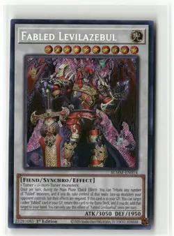 Yugioh Fabled Levilazebul BLMM-EN014 Secret Rare NM 1st Ed - Image 1