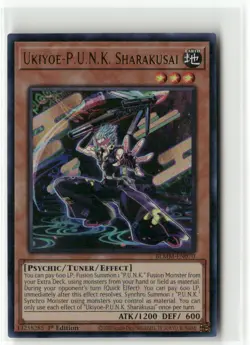 Yugioh Ukiyoe-P.U.N.K. Sharakusai BLMM-EN070 Ultra Rare NM 1st Ed - Image 1