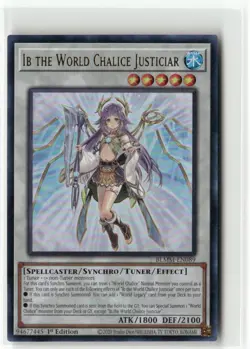 Yugioh Ib the World Chalice Justiciar BLMM-EN089 Ultra Rare NM 1st Ed - Image 1