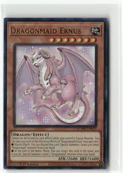 Yugioh Dragonmaid Ernus BLMM-EN055 Ultra Rare NM 1st Ed - Image 1