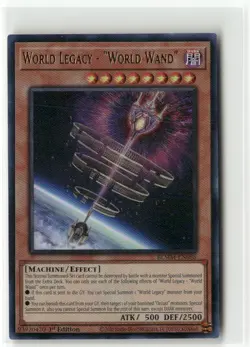Yugioh World Legacy - "World Wand" BLMM-EN086 Ultra Rare NM 1st Ed - Image 1