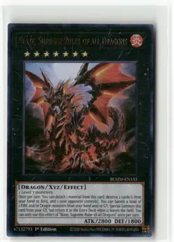 Yugioh Blaze, Supreme Ruler of all Dragons BLMM-EN155 Ultra Rare NM 1st Ed - Image 1