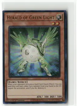 Yugioh Herald of Green Light BLMM-EN102 Ultra Rare NM 1st Ed - Image 1