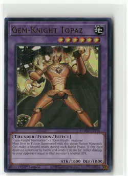 Yugioh Gem-Knight Topaz BLMM-EN138 Ultra Rare NM 1st Ed - Image 1