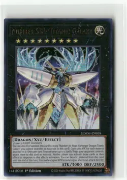 Yugioh Number S38: Titanic Galaxy BLMM-EN038 Ultra Rare NM 1st Ed - Image 1