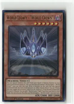 Yugioh World Legacy - "World Crown" BLMM-EN082 Ultra Rare NM 1st Ed - Image 1